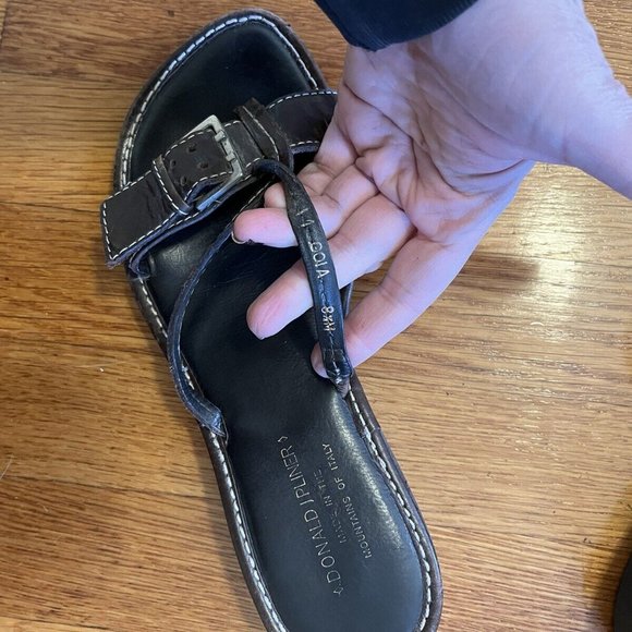 Donald J Plainer Goia Sandals Sz 8.5 Made In Italy - Picture 5 of 16